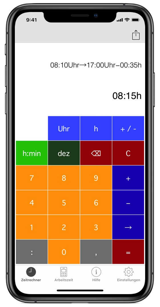 App für Berechnung von Uhrzeiten
