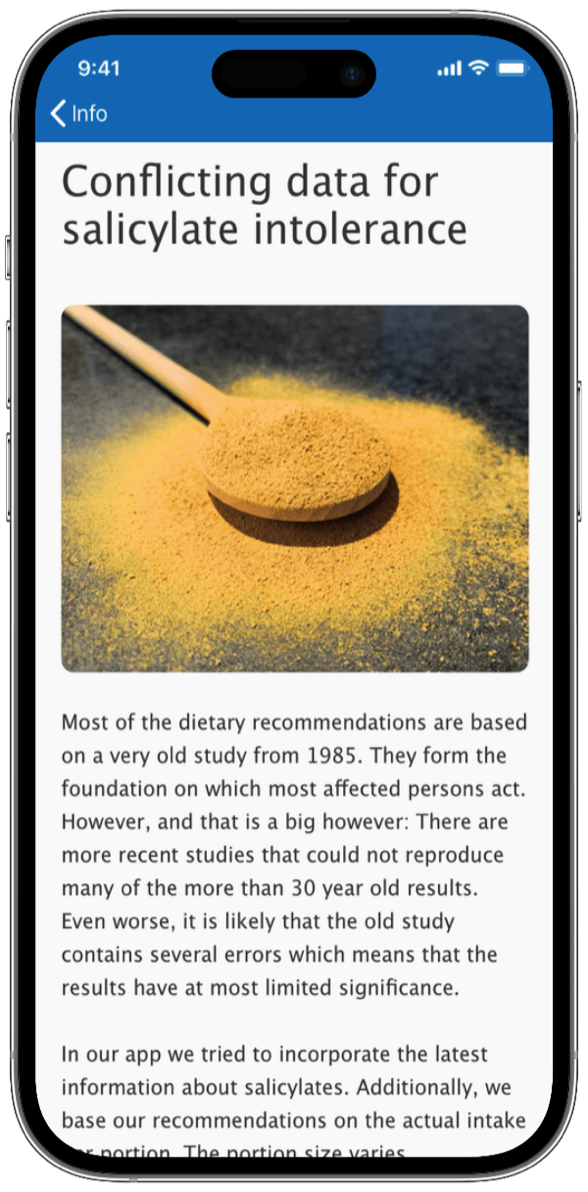 Food Intolerances App